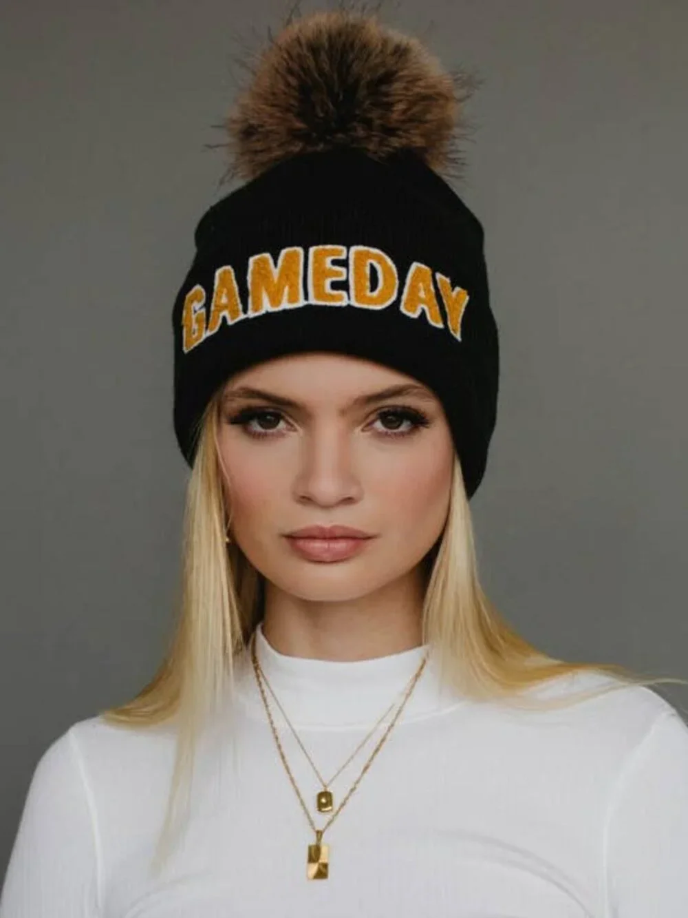 Purple and Gold Gameday LSU Minnesota Vikings Pro College Football Mittens Hat